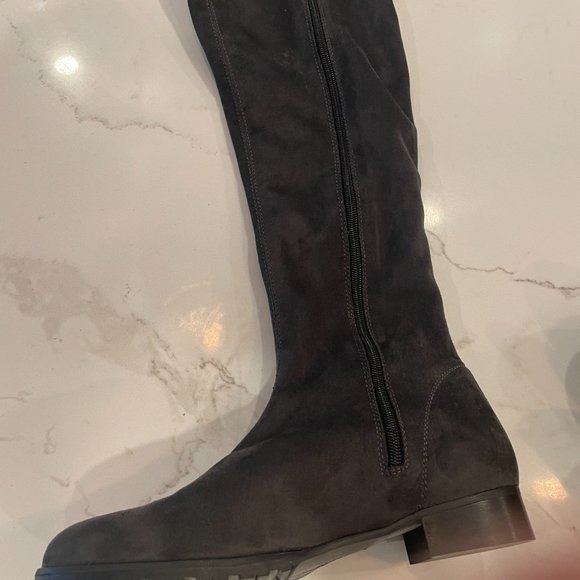 Ron White Grey Stretch Eco Suede Boot Size Euro 38/US 7.5/8 NEW - Picture 6 of 10